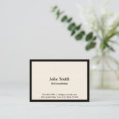 Schwarze Grenzmathematiker-Visitenkarte Visitenkarte (Stehend Vorderseite)