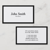 Schwarze Grenzwirkliche Visitenkarte (Vorne/Hinten)