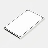 Schwarze griechische Schlösser Post-it Klebezettel (angewinkelt)