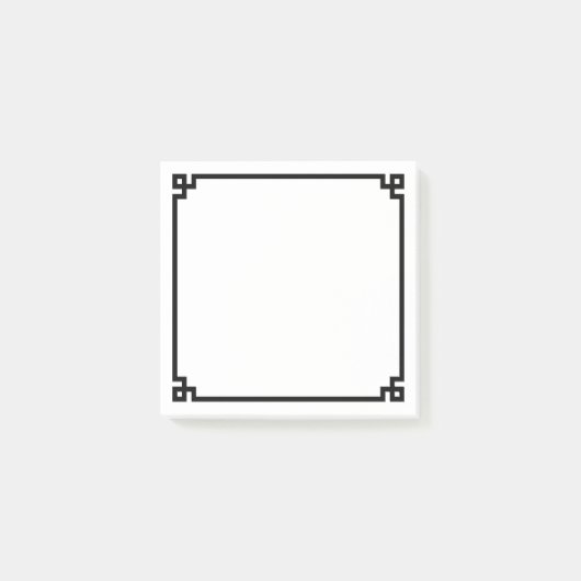 Schwarze griechische Schlösser Post-it Klebezettel (Vorderseite)