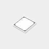 Schwarze griechische Schlösser Post-it Klebezettel (angewinkelt)