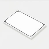 Schwarze griechische Schlösser Post-it Klebezettel (angewinkelt)