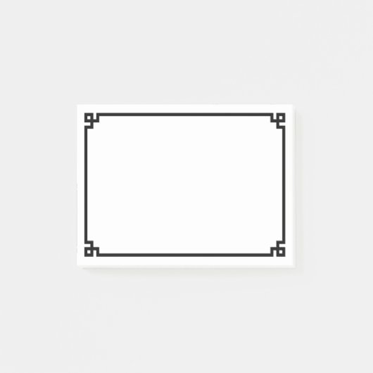 Schwarze griechische Schlösser Post-it Klebezettel (Vorderseite)