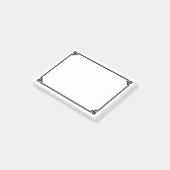 Schwarze griechische Schlösser Post-it Klebezettel (angewinkelt)