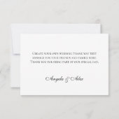 Schwarze griechische Schlüsselgrenze Dankeskarte (Rückseite)