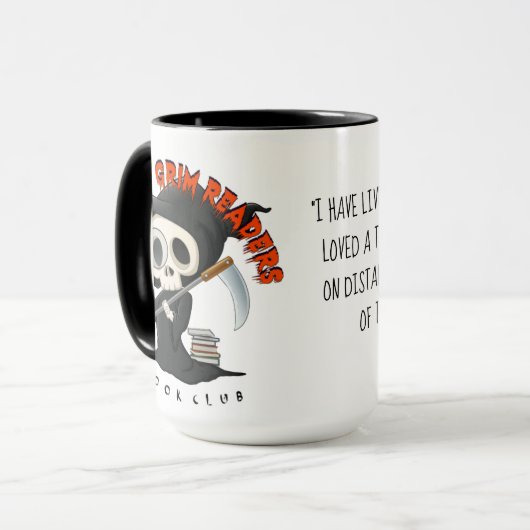 Schwarze Griff-Tasse Tasse (Vorderseite Links)