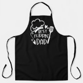 Schwarze Grill-GRILLEN des besten Flippin-Vaters Schürze (Vorderseite)