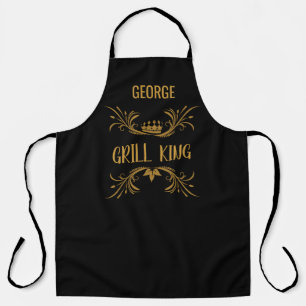 Schwarze Grillkönig-Grill-Schürze Schürze