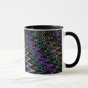 Schwarze Groovy Zickzack-Tasse Tasse