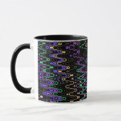 Schwarze Groovy Zickzack-Tasse Tasse (Links)