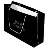 Schwarze große Geschenktüte (Vorderseite Schrägansicht)