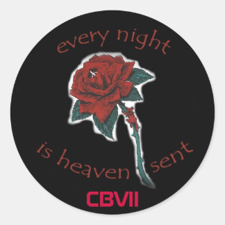 Schwarze größere Leinwand, CBVII Runder Aufkleber