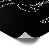 Schwarze Großmutter der Groom-Gedenkhochzeit Poster (Ecke)