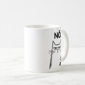 Schwarze Grumpe Cat Nope Funny Crew Kaffeetasse (VorderseiteRechts)