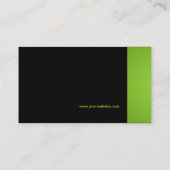 Schwarze/grüne Baum-Visitenkarte Visitenkarte (Rückseite)