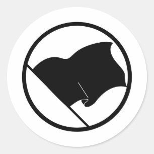 Schwarze grüne lila Flagge schlicht kein Runder Aufkleber