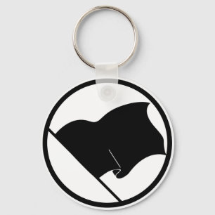 Schwarze grüne lila Flagge schlicht kein Schlüsselanhänger