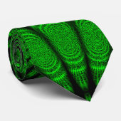 Schwarze grüne NeonKrawatte Krawatte (Gerollt)