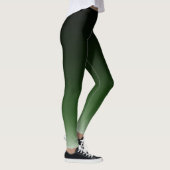 Schwarze grüne Ombre Steigung verblassen Leggings (Rechts)