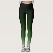 Schwarze grüne Ombre Steigung verblassen Leggings (Vorderseite)