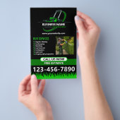Schwarze grüne professionelle Rasenpflege Landscha Flyer (Handgriff)