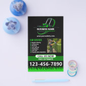 Schwarze grüne professionelle Rasenpflege Landscha Flyer (Einzeln)