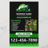 Schwarze grüne professionelle Rasenpflege Landscha Flyer (Vorne)