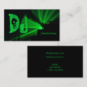 Schwarze grüne Rundumleuchten DJ-Visitenkarte Visitenkarte (Vorne/Hinten)