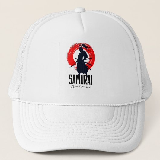 Schwarze & Grüne Samurai-Kopfbedeckung – Warrior S Truckerkappe (Vorderseite)