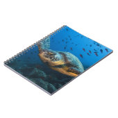 Schwarze (grüne) Schildkröte (Chelonia agassizi) Notizblock (Linke Seite)