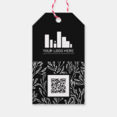 Schwarze Grünflächen Muster für Ihr Logo und QR Co Geschenkanhänger (Vorderseite)