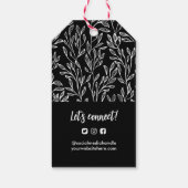 Schwarze Grünflächen Muster für Ihr Logo und QR Co Geschenkanhänger (Rückseite)