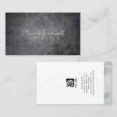 Schwarze Grunge Berufliche Visitenkarte (Vorne/Hinten)