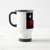 Schwarze Grunge-Chile-Flagge Reisebecher (Links)