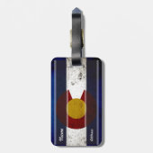 Schwarze Grunge-Colorado-Staats-Flagge Gepäckanhänger (Rückseite vertikal)