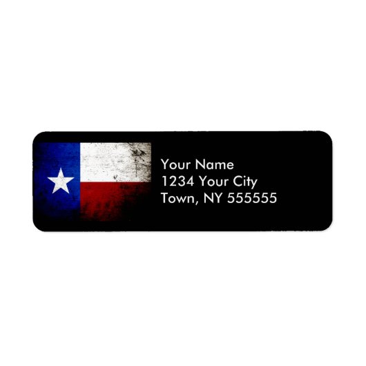 Schwarze Grunge-Flagge des Bundesstaates Texas (Vorne)