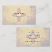 Schwarze Grunge-New-Mexiko Staats-Flagge Visitenkarte (Vorne/Hinten)