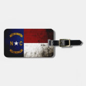Schwarze Grunge-Nord-CarolinaStaats-Flagge Gepäckanhänger (Vorderseite horizontal)