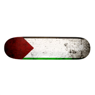 Schwarze Grunge-Palästinenserflagge Skateboard