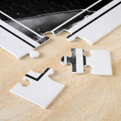 Schwarze Grunge Rose Abstrakte Blumenfotografie Puzzle (Seite)