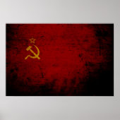 Schwarze Grunge sowjetische Gewerkschaft Poster (Vorne)