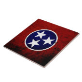 Schwarze Grunge-Tennessee-Staats-Flagge Fliese (Seite)