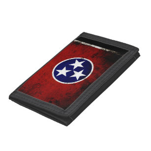 Schwarze Grunge-Tennessee-Staats-Flagge Trifold Geldbörse