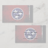 Schwarze Grunge-Tennessee-Staats-Flagge Visitenkarte (Vorne/Hinten)