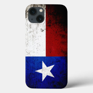 Schwarze Grunge-Texas-Staats-Flagge iPhone 13 Hülle