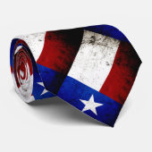 Schwarze Grunge-Texas-Staats-Flagge Krawatte (Gerollt)
