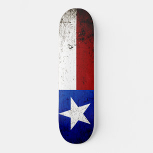 Schwarze Grunge-Texas-Staats-Flagge Skateboard