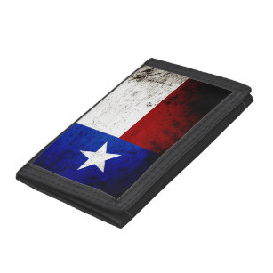 Schwarze Grunge-Texas-Staats-Flagge Tri-fold Geldbeutel