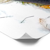 Schwarze GSD-Welpe mit Herz & Liebe Valentine Poster (Ecke)