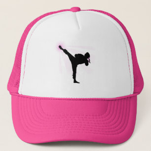 Schwarze Gürtel tragen Rosa auch! Truckerkappe